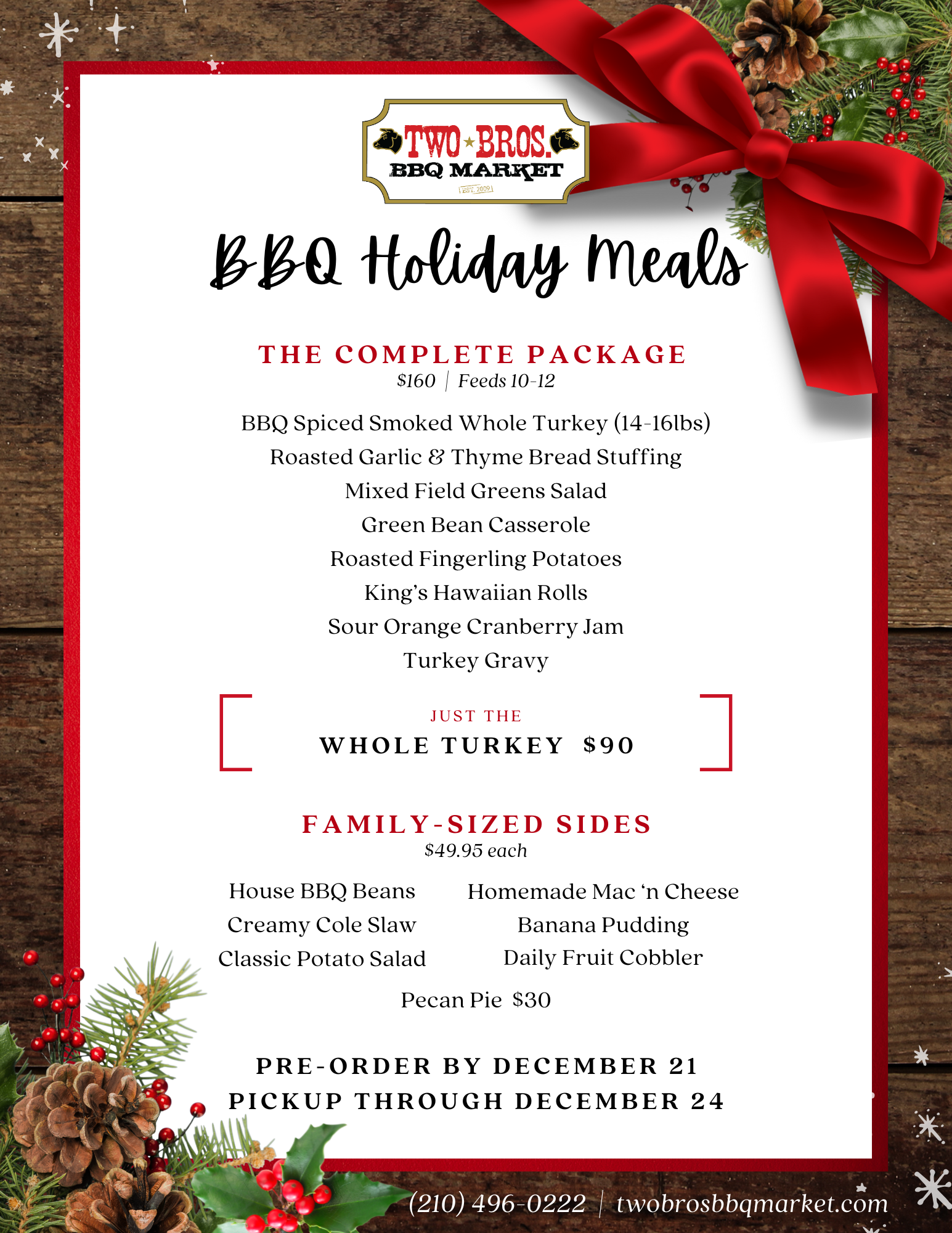 Tbbm Holiday Meals 2024 - Two Bros Bbq Market